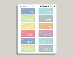 MONTH View Name Covers for Hobonichi Cousin HTM18