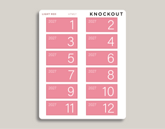 MONTH View Number Covers for Hobonichi Cousin HTM17
