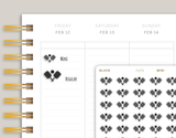 Pickleball Racket Sports & Fitness Planner Stickers FQ76