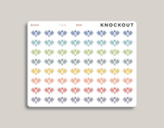 Pickleball Racket Sports & Fitness Planner Stickers FQ76