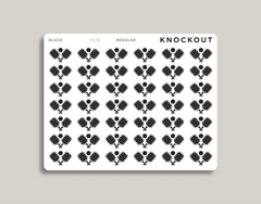 Pickleball Racket Sports & Fitness Planner Stickers FQ76