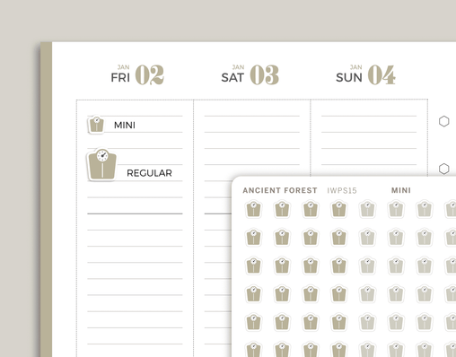Scale Icon Planner Stickers for inkWELL Press Planners IWPS15