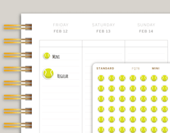 Tennis Ball Sports & Fitness Planner Stickers FQ78