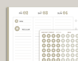 Asterisk Bullet Journal Circle Planner Stickers for inkWELL Press IWPS24