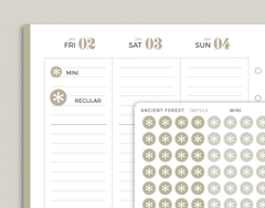 Asterisk Bullet Journal Circle Planner Stickers for inkWELL Press IWPS24