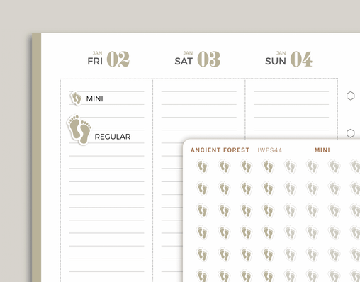 Baby Feet Icon Planner Stickers for inkWELL Press Planners IWPS44