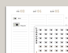 Camera Icon Planner Stickers for inkWELL Press Planners IWPS49