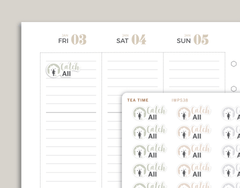 Catch All Icon Planner Stickers for inkWELL Press Planners IWPS38