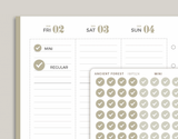 Checkmark Bullet Journal Circle Planner Stickers for inkWELL Press IWPS24
