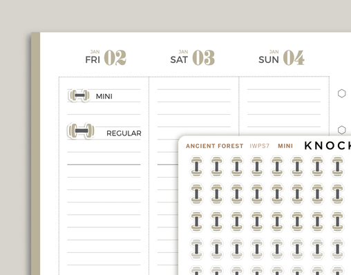Dumbbell Icon Planner Stickers for inkWELL Press IWPS7