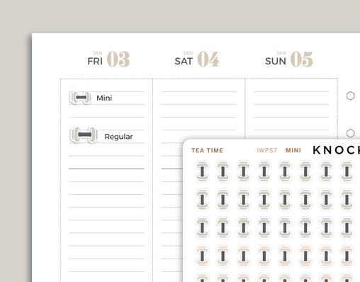 Dumbbell Icon Planner Stickers for inkWELL Press IWPS7