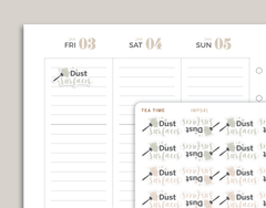 Dust Surfaces Planner Stickers for inkWELL Press Planners IWPS41