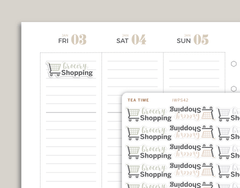 Grocery Shopping Icon Planner Stickers for inkWELL Press Planners IWPS42