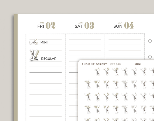 Haircut Appointment Icon Planner Stickers for inkWELL Press Planners IWPS48