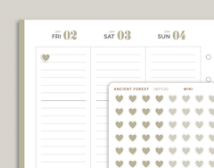 Heart Icon Planner Stickers for inkWELL Press IWPS30