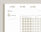 Heart Bullet Journal Circle Planner Stickers for inkWELL Press IWPS24