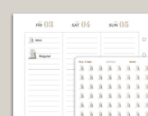 Gas Pump Icon Planner Stickers for inkWELL Press Planners IWPS51