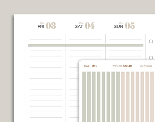 CLASSIC Divider Washi Strip Stickers for inkWELL Press Planners IWPL20