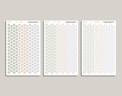 Habit Tracker Hexagons Stickers for inkWELL Press Planners IWPL8