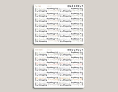 Grocery Shopping Icon Planner Stickers for inkWELL Press Planners IWPS42