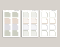 Monthly Box Planner Stickers for inkWELL Press Planners IWPL21