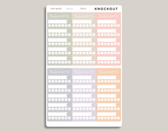 5 Habit Tracker Planner Stickers for inkWELL Press Planners IWPL25