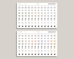 Fitness & Health Icon Sampler Planner Stickers for inkWELL Press IWPL31