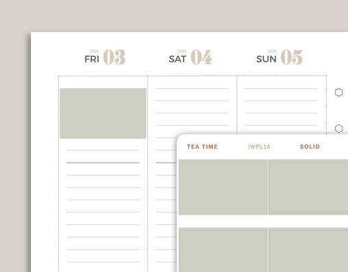 Half Box Stickers for inkWELL Press Planners IWPL14