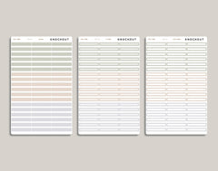 Single Line Box Stickers for inkWELL Press Planners IWPL10