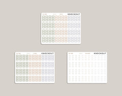 3 Hexagon Checklist Planner Stickers for inkWELL Press Planners IWPS13