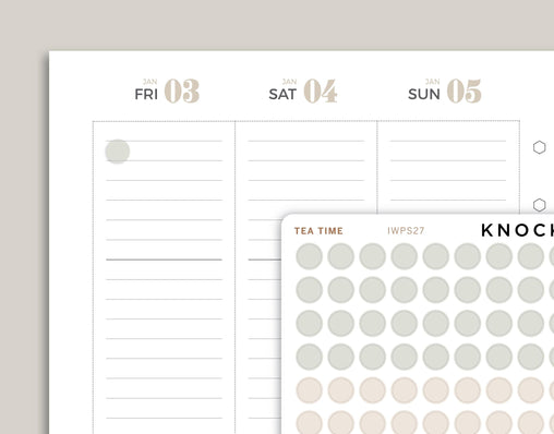 Transparent Dot Stickers for inkWELL Press Planners IWPS27