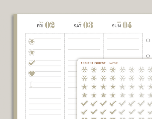 Bullet Journal Icon Sampler Planner Stickers for inkWELL Press IWPS11