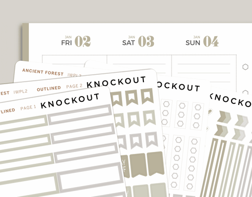 Outlined Classic Functional Sampler Kit for inkWELL Press Planners IWPL2