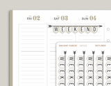 Outlined CLASSIC Weekend Banner Stickers for inkWELL Press Planners IWPS10