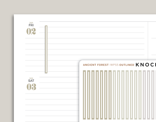 Outlined FLEX Divider Washi Stickers for inkWELL Press Planners IWPS5