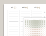 Outlined Mini Checkbox Square Stickers for inkWELL Press Planners IWPS9