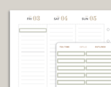 Outlined Single Line Box Stickers for inkWELL Press Planners IWPL10