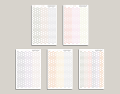 Outlined Habit Tracker Hexagons Stickers for inkWELL Press Planners IWPL8