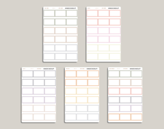 Outlined Half Box Stickers for inkWELL Press Planners IWPL14