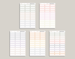 Outlined Quarter Box Stickers for inkWELL Press Planners IWPL12