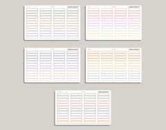 Outlined Monthly Label Planner Stickers for inkWELL Press Planners IWPL17