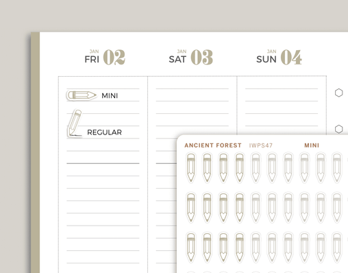 Pencil Icon Planner Stickers for inkWELL Press Planners IWPS47