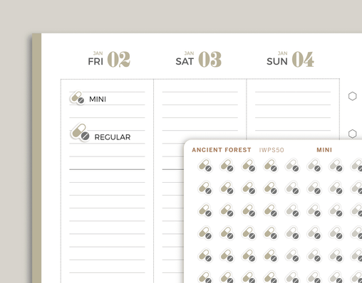 Pill Icon Planner Stickers for inkWELL Press Planners IWPS50