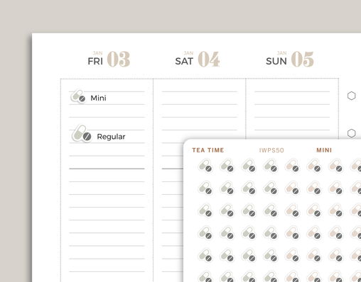 Pill Icon Planner Stickers for inkWELL Press Planners IWPS50