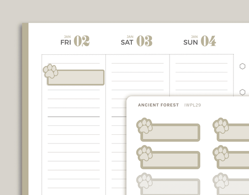 Pet Care Paw Planner Stickers for inkWELL Press Planners IWPL29