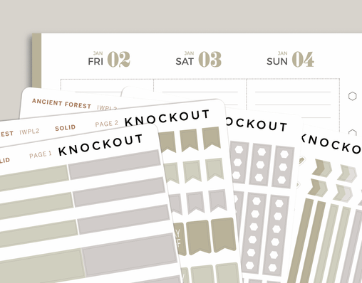 Solid Classic Functional Sampler Kit for inkWELL Press Planners IWPL2