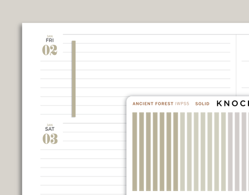 Solid FLEX Divider Washi Stickers for inkWELL Press Planners IWPS5