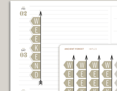 Solid FLEX Weekend Banner Stickers for inkWELL Press Planners IWPL23