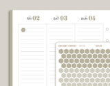 Solid Mini Hexagons Stickers for inkWELL Press Planners IWPS8