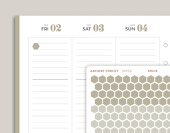Solid Mini Hexagons Stickers for inkWELL Press Planners IWPS8